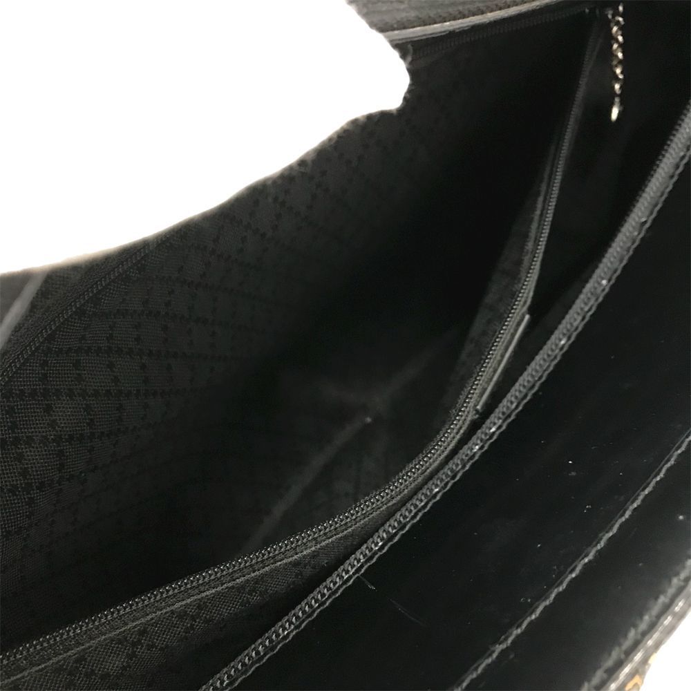 Gucci Bamboo Shoulder Bag Diagonal Black Canvas Enamel Detachable Strap - Picture 16 of 16